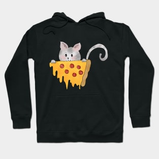 Cat eating a pizza Hoodie